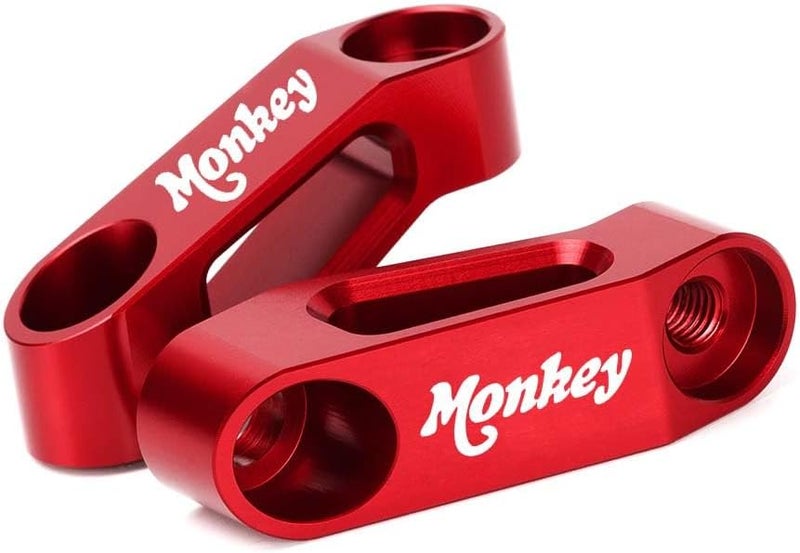 Modeer Compatible with Monkey 125 / Z125 Any year Motorcycle Rearview Mirror Risers Extenders monkey 125 Accessories (red) - Image 3